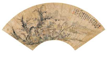 翁小海 癸未（1823年）作 山水 镜心